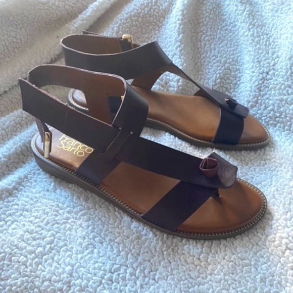 Franco Sarto Brown Sandals - Picture 1 of 7